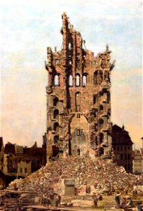 Bernardo Bellotto, il Canaletto - Le rovine del vecchio Kreuzkirche, Dresda, Ausschnitt