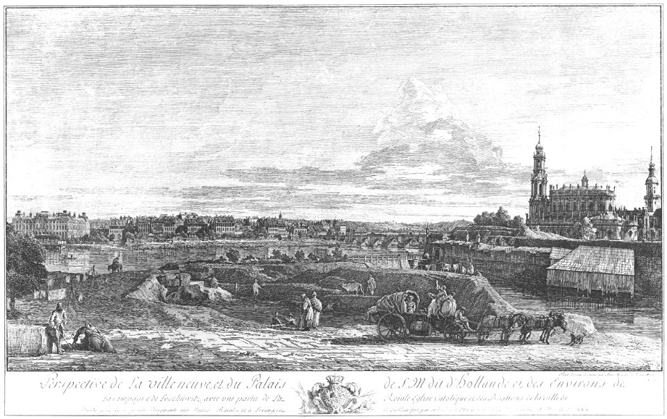 Bellotto Radierung Dresden-Neustadt