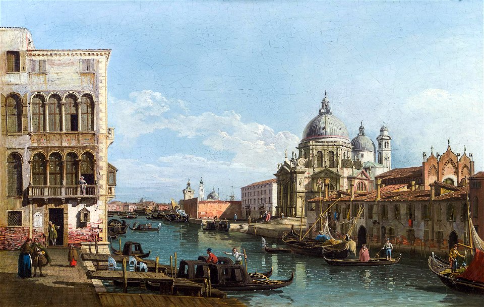 Bellotto, circle of - The Entrance to the Grand Canal, Venice, looking East, with the Church of Santa Maria della Salute, 0524