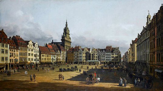 Bellotto - Der Altmarkt in Dresden von der Schlossgasse aus, um 1750-51, Gal.-Nr. 614