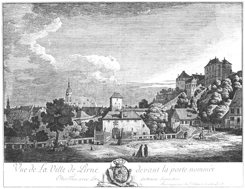 Bellotto Radierung Pirna Obertor