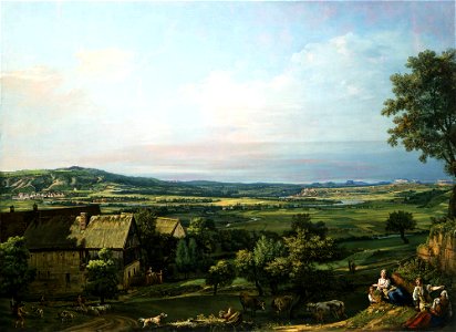 Bellotto - Die Elbaue zwischen Pirna und Pillnitz, Um 1766, Gal.-Nr. 638 A