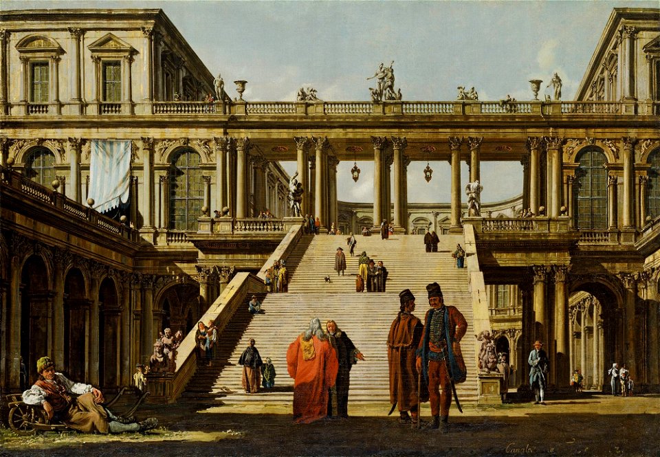 Bellotto - Idealvedute mit Palasttreppe, 1762, HK-645