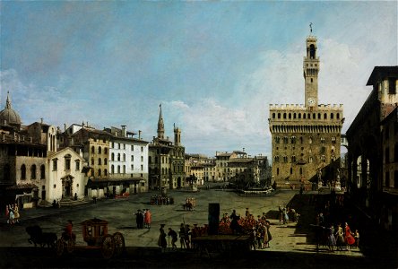 Bernardo Bellotto - The Piazza della Signoria in Florence - Google Art Project