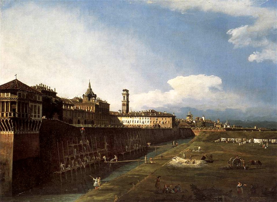 Bernardo Bellotto, il Canaletto - View of Turin near the Royal Palace - WGA01818