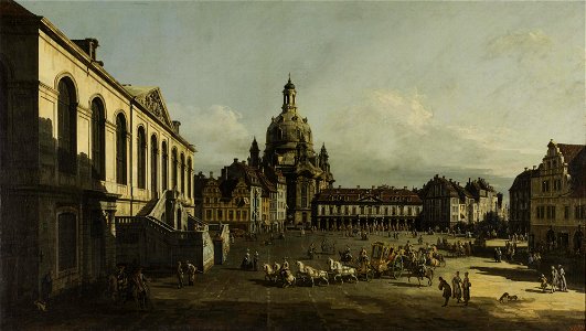 Bellotto - New Market-Place (Neumarkt) in Dresden, 1747, ГЭ-204