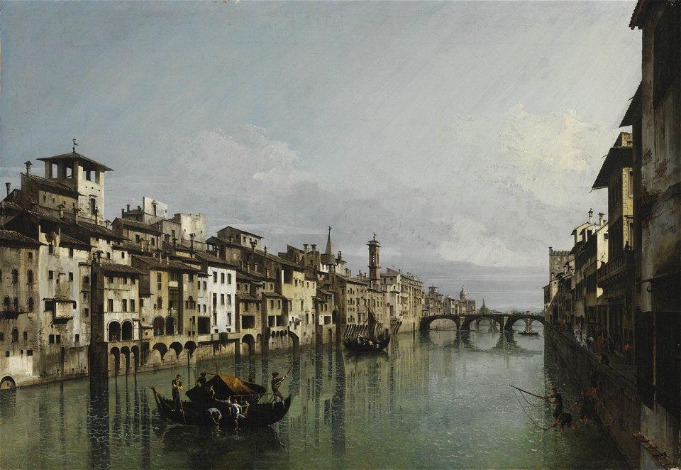 Bellotto - The Arno in Florence, 1740, 647