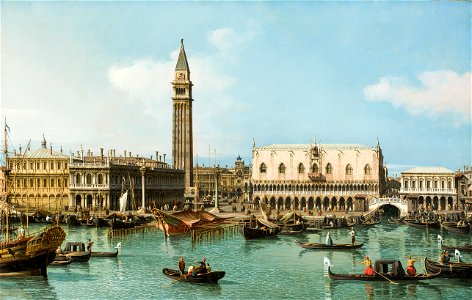 Bellotto - The Molo from the Basin of San Marco, Venice, ca. 1740, 1942.132