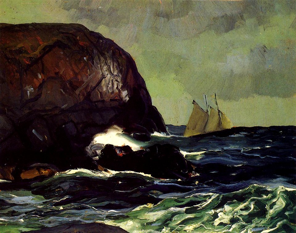 George Bellows - Beating Out to Sea (1913)