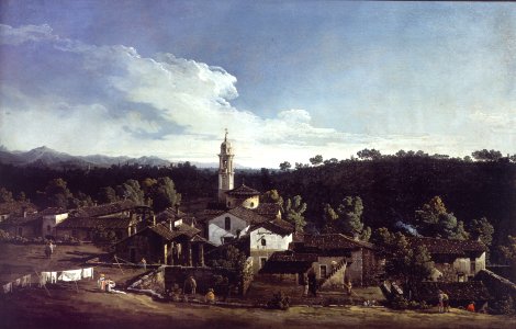 Bellotto, Bernardo - Veduta di Gazzada. Free illustration for personal and commercial use.