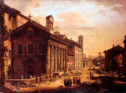 Bellotto - Veduta di Roma con il Foro Boario, 1769 ca., Algranti