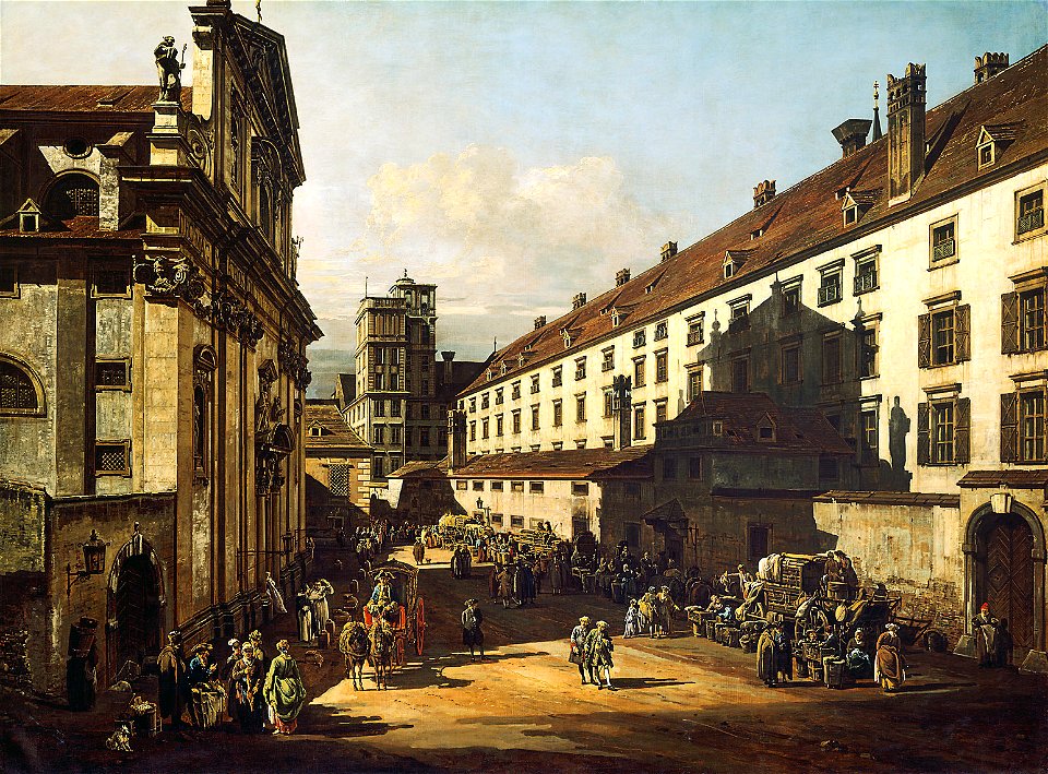 Bernardo Bellotto, gen. Canaletto, , Kunsthistorisches Museum Wien, Gemäldegalerie - Die Dominikanerkirche in Wien - GG 1672 - Kunsthistorisches Museum