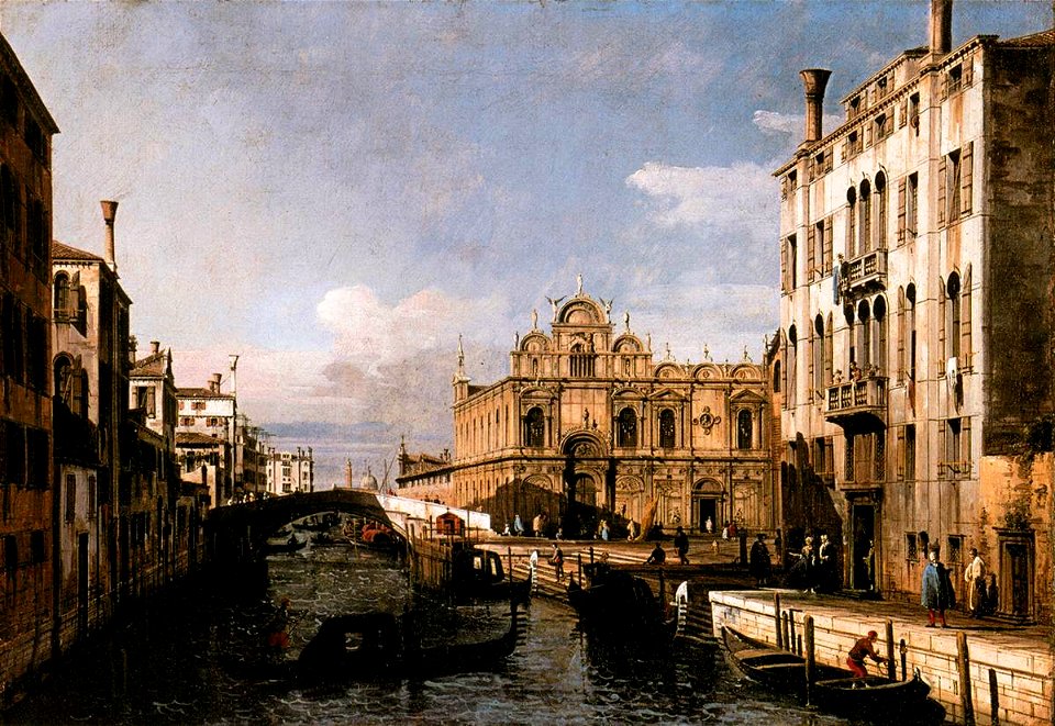 Bernardo Bellotto, il Canaletto - Rio dei Mendicanti with the Scuola di San Marco - WGA01809