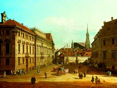 Bernardo Bellotto, gen. Canaletto - Der Lobkowitzplatz in Wien - GG 1671 - Kunsthistorisches Museum. Free illustration for personal and commercial use.