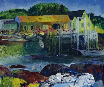 George Bellows - Criehaven Wharf (1916)