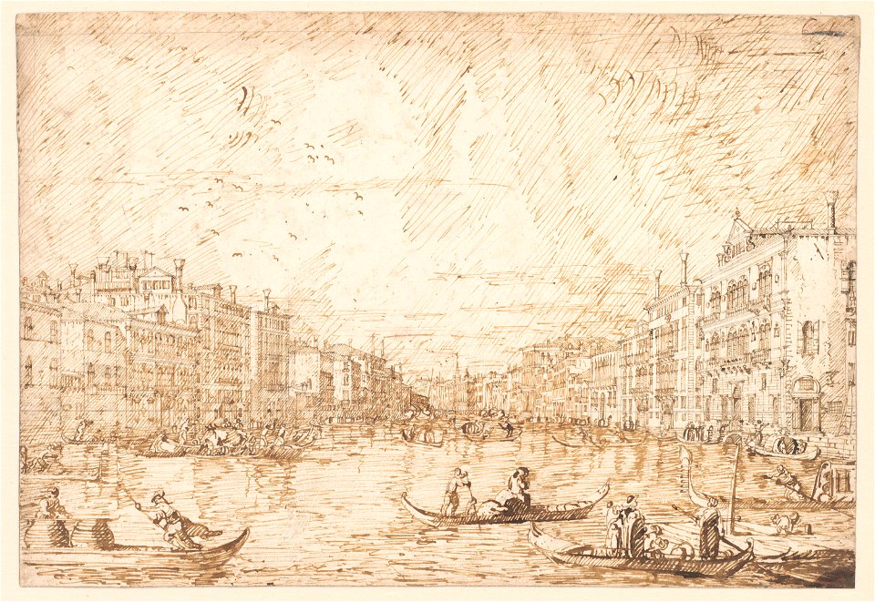 Canaletto - Het Canal Grande te Venetië