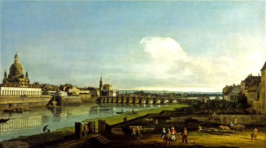 Bernardo Bellotto, il Canaletto - Blick auf Dresden mit der Frauenkirche (North Carolina Museum of Art)