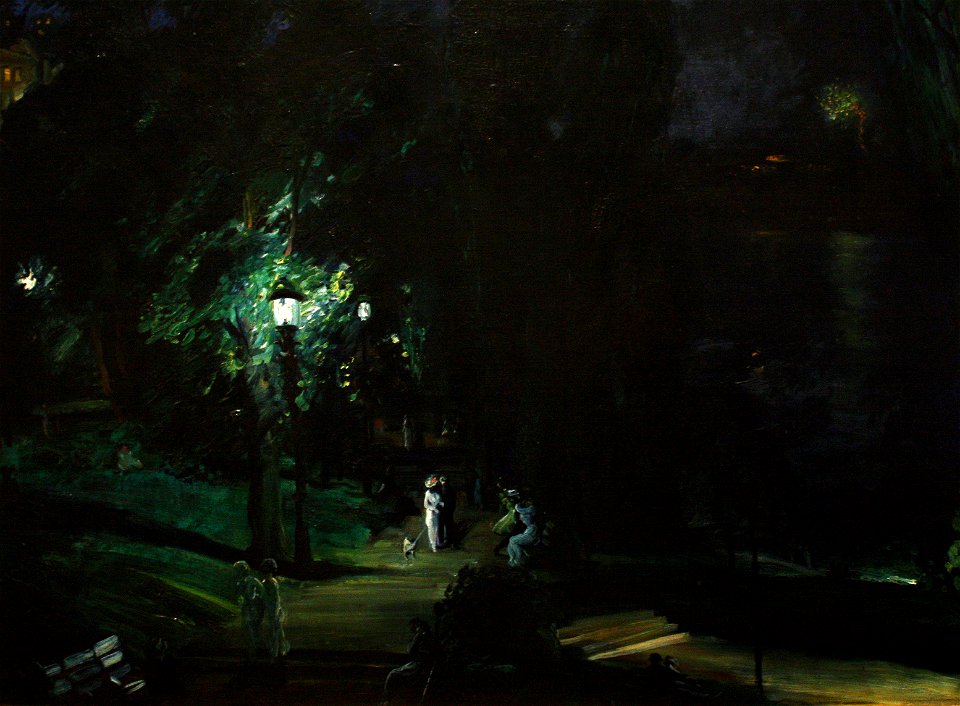 George Wesley Bellows - Summer Night, Riverside Drive (1909)