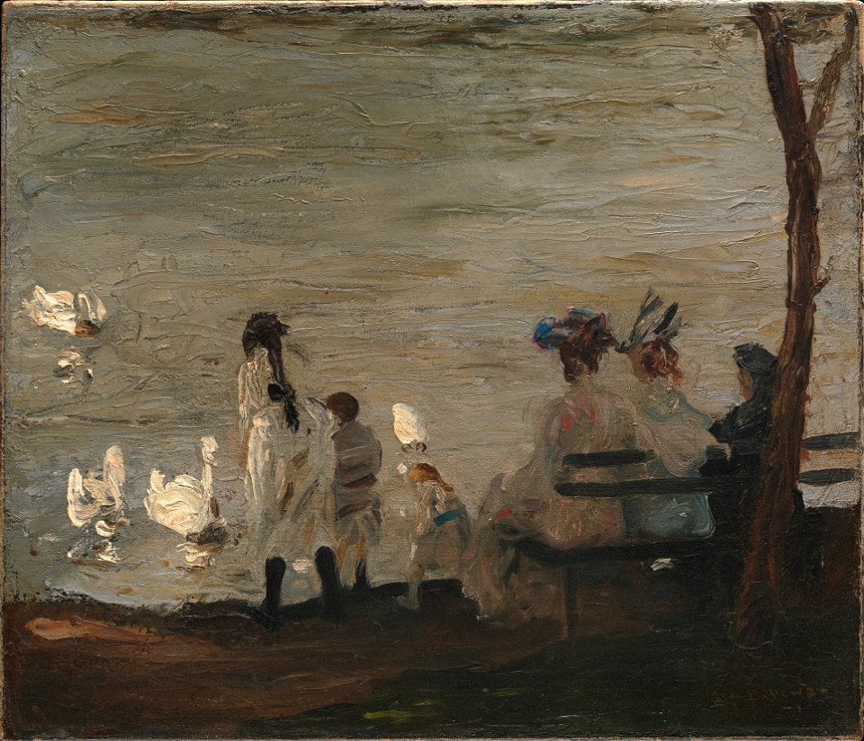 George Bellows - Swans in Central Park (1906)
