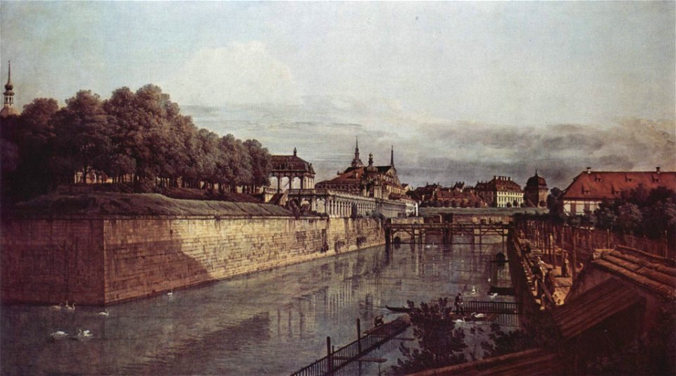 Bellotto - The Moat of the Zwinger in Dresden