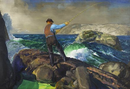 George Bellows - The Fisherman (1917). Free illustration for personal and commercial use.