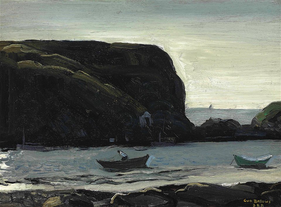 George Bellows - Harbor of Monhegan, Fish Boats (1911)
