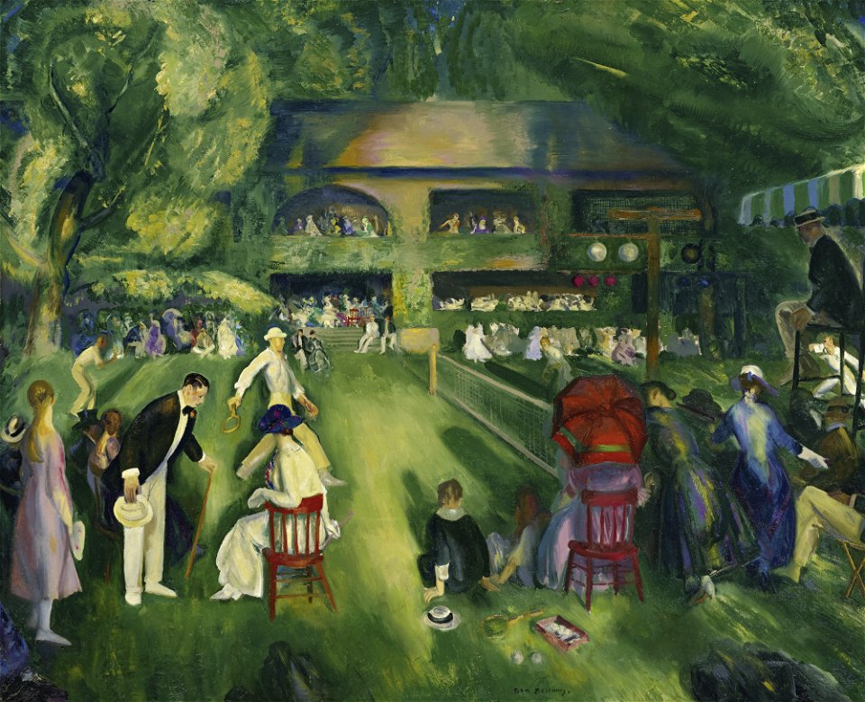 George Bellows - Tennis at Newport (1920)