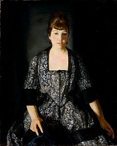 George Bellows - Emma in the Black Print, 1919. Free illustration for personal and commercial use.