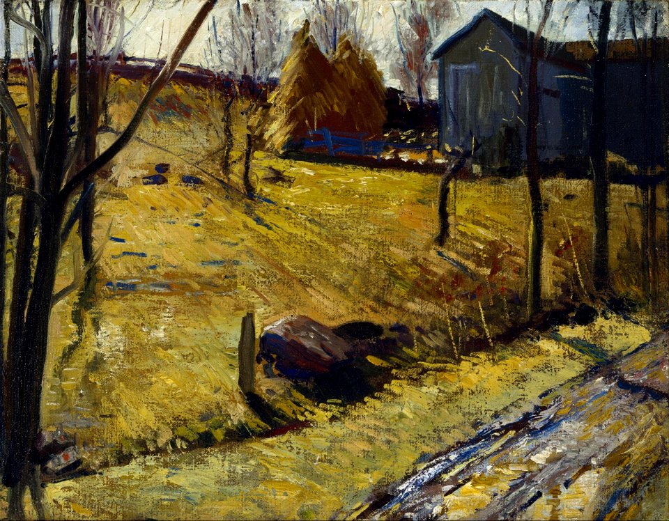 George Bellows - Haystacks and Barn - Google Art Project