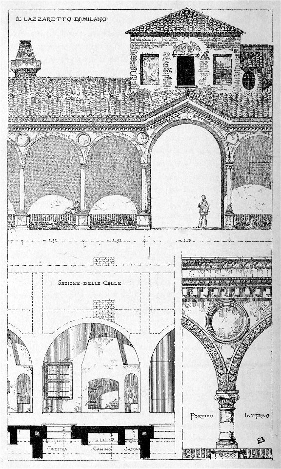 Beltrami - Lazzaretto di Milano 1882 - 1