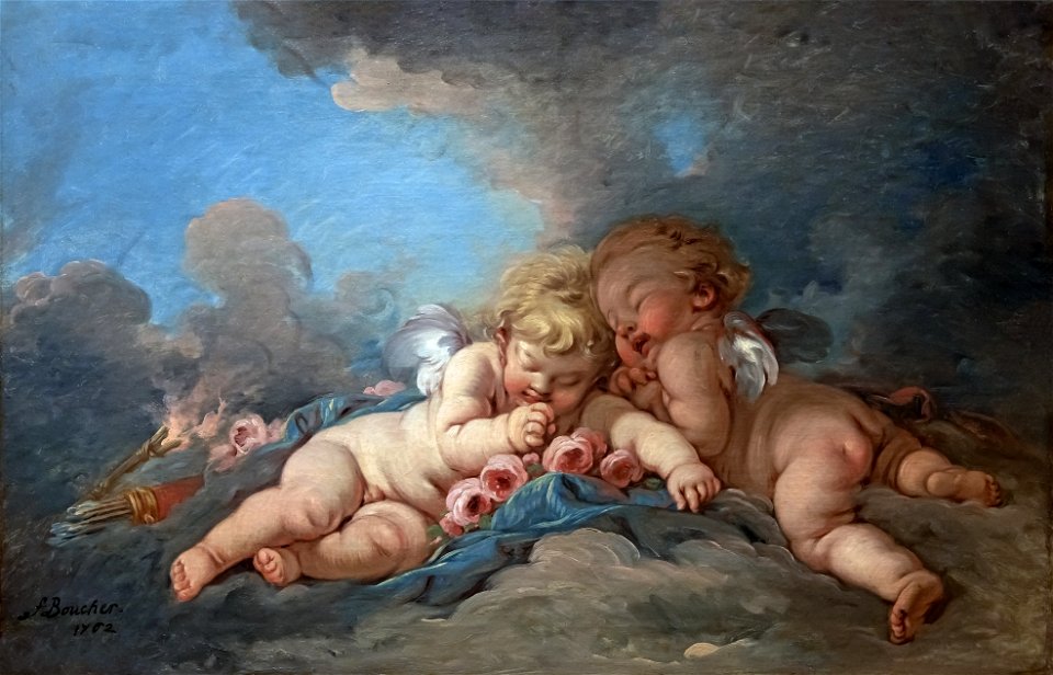 Bemberg fondation Toulouse - Composition aux Putti - François Boucher inv.1107 65.6x98.5