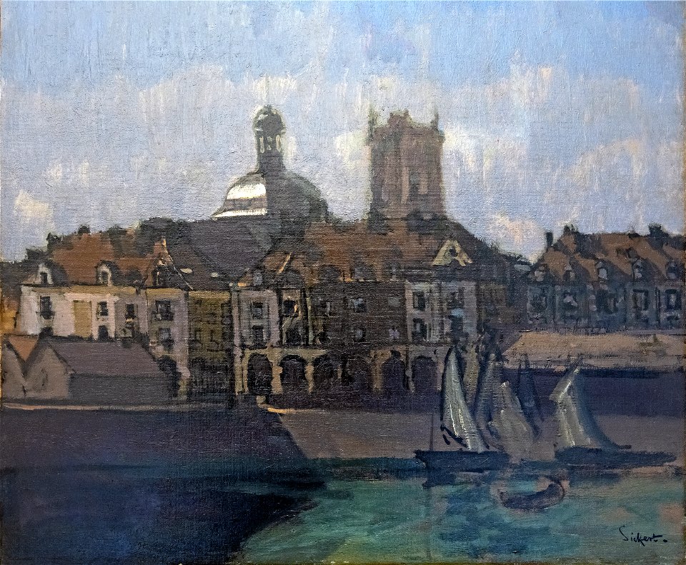 Bemberg Fondation Toulouse - Dieppe, les arcades et la Darse (1898) - Walter Sickert 57x67,5