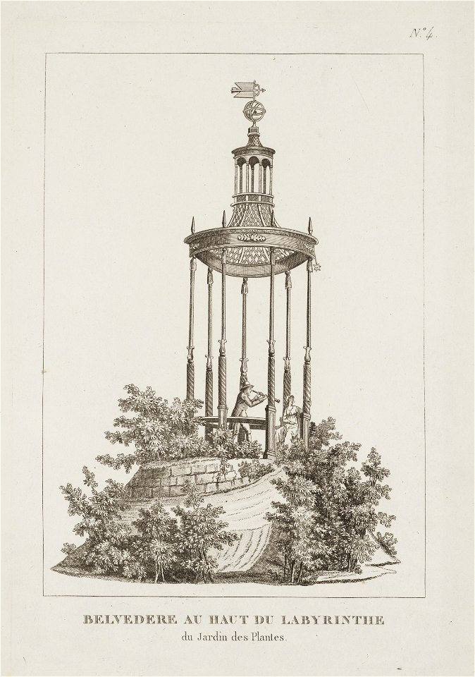 Belvedere au haut du labyrinthe du jardin des plantes, objectnr A 14256