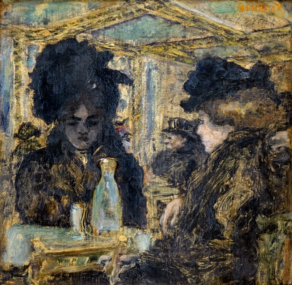 Bemberg fondation Toulouse - Au café (1900) - Pierre Bonnard 29.2x29.8 inv.2023