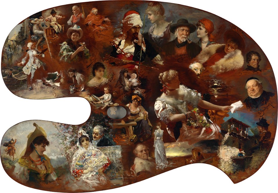 Bemalte Malerpalette img02