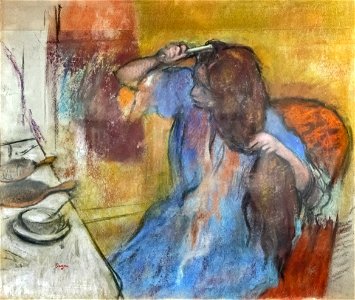 Bemberg Fondation Toulouse - Femme à la coiffeuse - Edgar Degas - Pastel sur carton 1879 Inv.2038