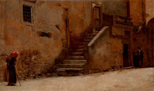 Belmiro de Almeida - Street in Italy - Google Art Project. Free illustration for personal and commercial use.