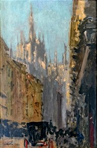 Bemberg Fondation Toulouse - La cathédrale de Milan 1895 - Walter Sickert 23.7x15.9. Free illustration for personal and commercial use.