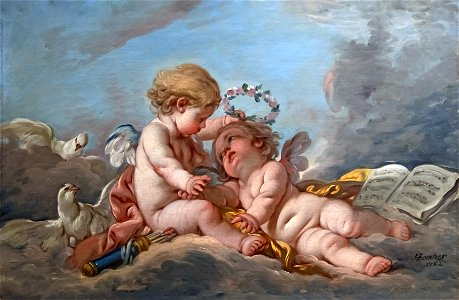 Bemberg fondation Toulouse - Composition aux Putti - François Boucher inv.1106 65.6x98.5