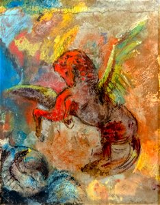 Bemberg Fondation Toulouse - Pégase et l'Hydre - Odilon Redon - Gouache et pastel 41x32