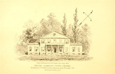 Belvoir, Albemarle Co., Virginia, Residence of United States Senator John Walker, 1790