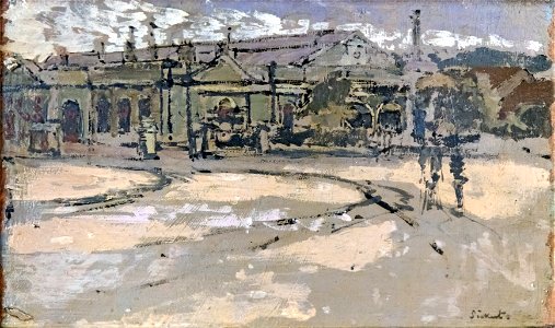 Bemberg Fondation Toulouse - La gare de Dieppe - Walter Sickert. Free illustration for personal and commercial use.