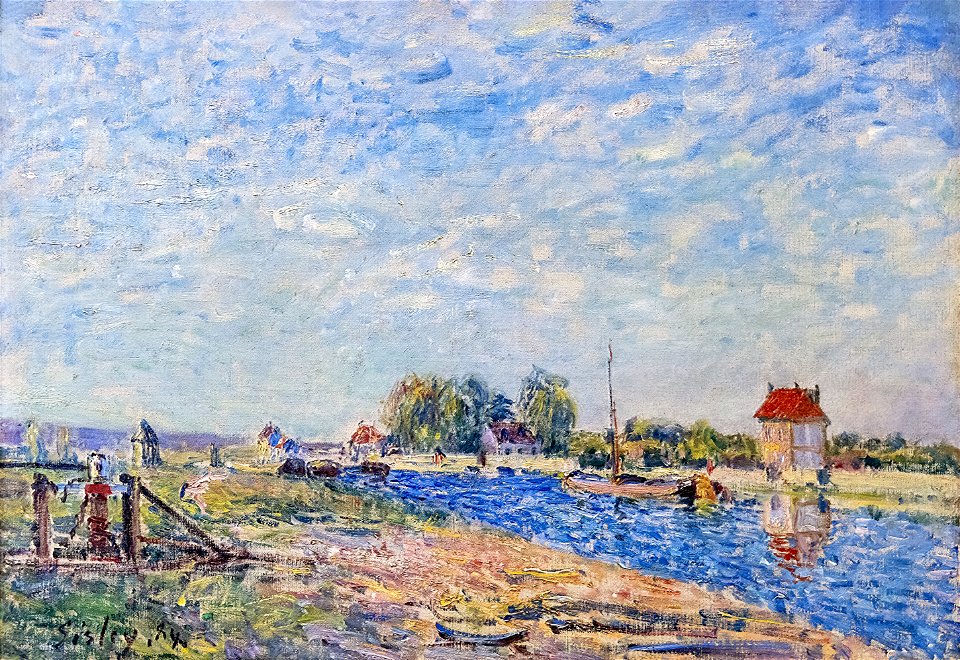 Bemberg Fondation Toulouse - Le canal du Loing - Alfred Sisley 1884 Inv.2086 38x55
