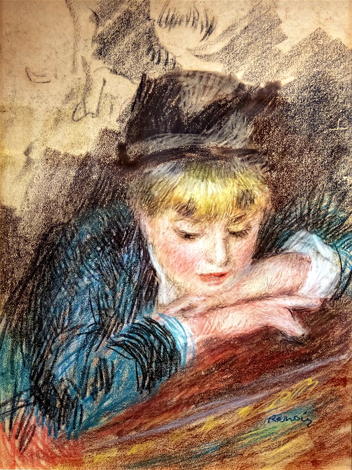 Bemberg Fondation Toulouse - Portrait de jeune fille - Pierre-Auguste Renoir pastel 1879 56x43 Inv.2156