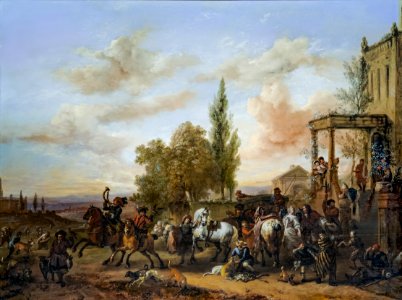 Bemberg Fondation Toulouse - Le départ pour la chasse au faucon - Philips Wouwerman Inv.1145 46x64