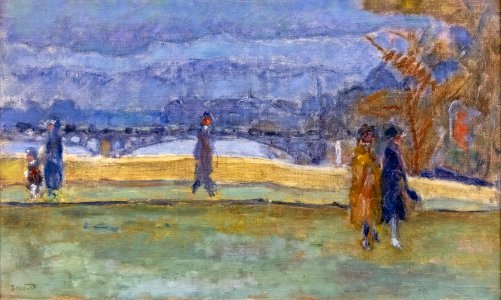 Bemberg Fondation Toulouse - Le Pont des Saints-Pères - Pierre Bonnard vers 1910 34.2x56.8 Inv.2004