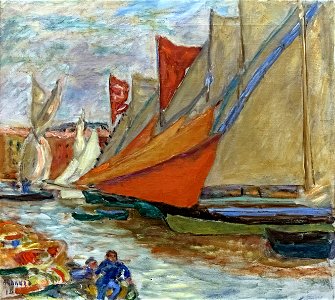 Bemberg Fondation Toulouse - Voiliers au sec - Pierre Bonnard - Canne, 1914 52x58 - Inv 2010