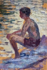 Bemberg Fondation Toulouse - Baigneur - Maximilien Luce Huile sur Panneau 24 x 16