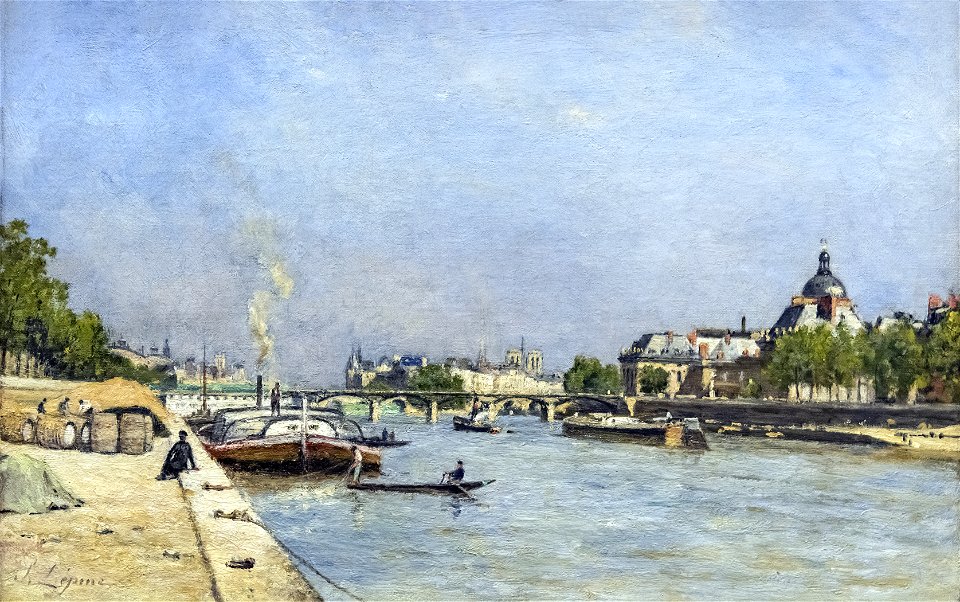 Bemberg Fondation Toulouse - Paris, le pont des Arts - Stanislas Lepine - (1878-1883) Inv.2067 39.5x56