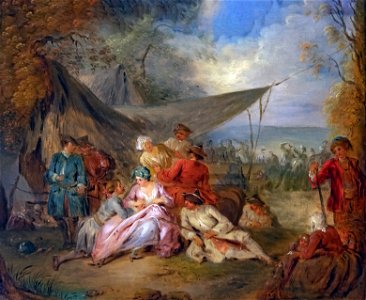 Bemberg Fondation Toulouse - Personnages sous une tente - Jean-Baptiste Pater - HT Inv.1104